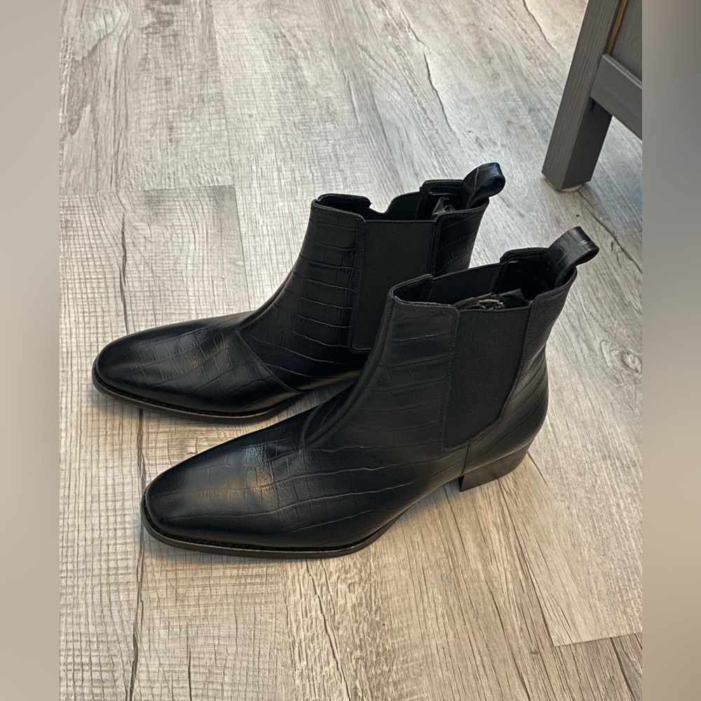 New Steve Madden Dex-C Black Crocodile Rebooted Size 11